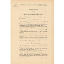 Agrégation des Sciences Mathématiques. Session de 1922 : mathématiques spéciales