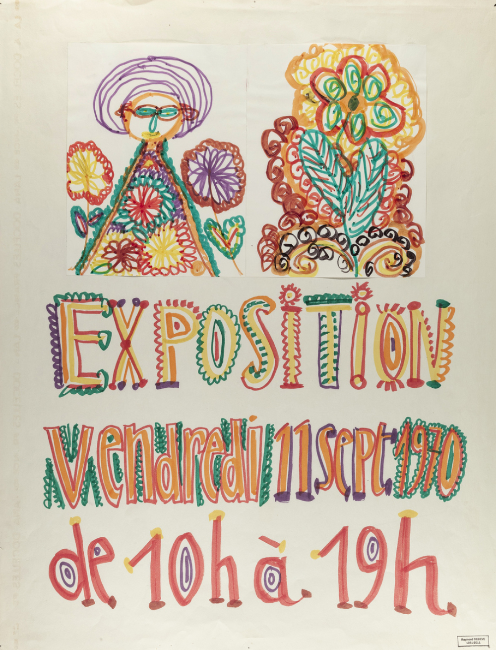 Affiche d'exposition de dessins d'enfants
