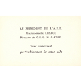 CEG Ste Jeanne d'Arc. Appel à la bienfaisance et remerciements.