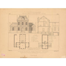 Ecole et Mairie d'Amagne (Ardennes), par Mr. Daumal Architecte.