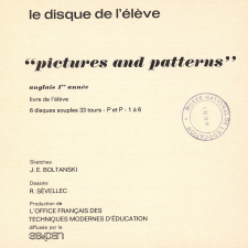 Pictures and patterns : Anglais 1ère année. Livre de l'élève