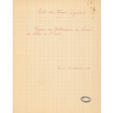 Registre des Délibérations du Conseil des Maîtres de l'École de Garçons des Thermes.