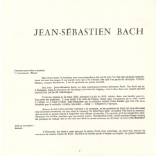 La vie de Jean-Sébastien Bach racontée aux enfants : citations musicales extraites des œuvres principales de J.-S. Bach