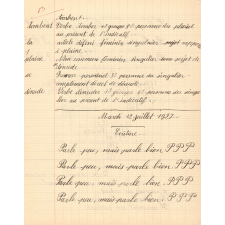 Cahier journalier