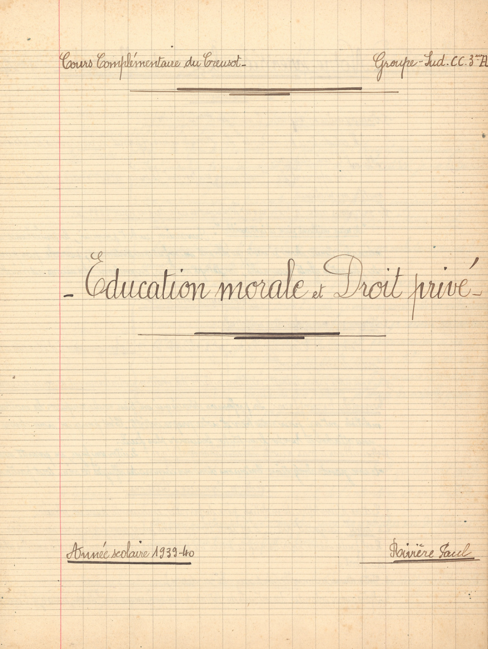 Education morale et droit privé