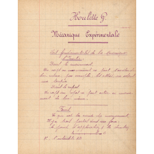 Mécanique expérimentale