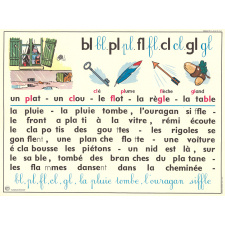 Tableau mural. Rémi et Aline. Niveau 2. N°1: br, pr, dr, vr / N°2 : bl, pl, fl, cl, gl.