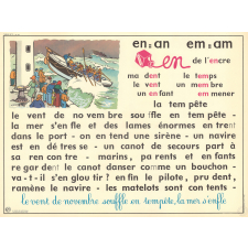 Tableau mural. Rémi et Aline. Niveau 2. N°9 : en = an, em = am / N°10 : au = eau.