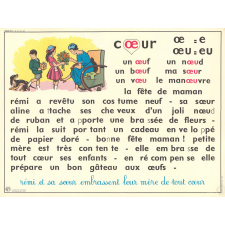 Tableau mural. Rémi et Aline. Niveau 2. N°11: oe =e, oeu = eu / N°12 : ain = ein = un = in.