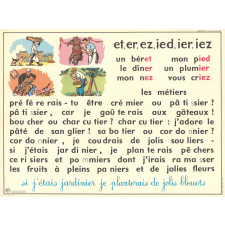 Tableau mural. Rémi et Aline. Niveau 2. N°13 : ai, ei / N°14 : et, er, ez, ied, ier, iez.