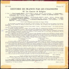 Histoire de France par les chansons. 3, Les Guerres de Religion