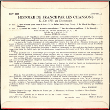 Histoire de France par les chansons. 10, De 1793 au Directoire