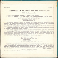 Histoire de France par les chansons. 13, La Restauration