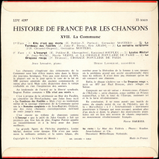Histoire de France par les chansons. 17, La Commune