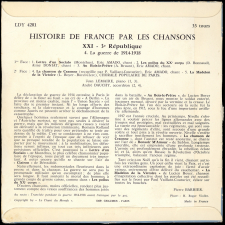 Histoire de France par les chansons. 21, IIIème République : La Guerre de 1914-1918