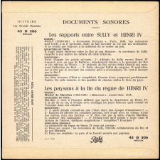 Les rapports entre Sully et Henri IV ; Les paysans à la fin du règne de Henri IV