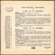 Avant le 18 Brumaire ; Après le 18 Brumaire