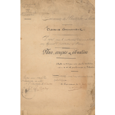 Plan, coupes et élévation. Commune de St Christophe-sur-Condé. Travaux Communaux.