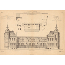 Ecole communale de Binche, province de Hainaut, (Belgique), par M. E. Mahieu, Architecte. Ecole de garçons. Etranger.