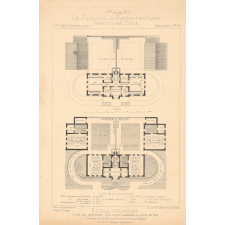Ecole Primaire pour les Deux Sexes , avec locaux communaux & Justice de Paix (Commune de Houffalize, Province de Luxembourg Belgique). Mr Il. Van de Wyngaert, Architecte provincial.