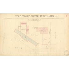 Ecole Primaire Supérieure de Martel (Lot). Plan d'ensemble.