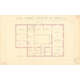 Ecole Primaire Supérieure de Martel (Lot). 1er étage.