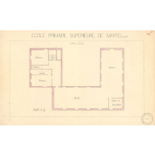 Ecole Primaire Supérieure de Martel (Lot). 2eme étage.