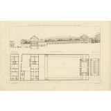 Plan et Coupe Générale d'Institution Polytechnique de E. M. J. Lemoine d'Essoies, rue neuve Berri, bâtie par Charles Aubert Architecte. 