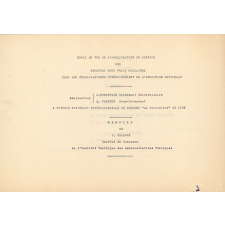 Essai en vue de l'amélioration du service des recettes pour frais scolaires dans les établissements d'enseignement de l'Education nationale.