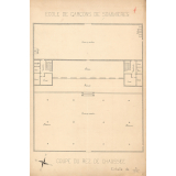 Ecole de garçons de Sommières. Coupe du rez-de-chaussée.
