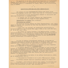Application pour 1959-1960 de la loi du 28 septembre 1951 (Loi Barangé) - Programme d'emploi.