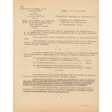Application pour 1958-1959 de la loi du 28 septembre 1951 (Loi Barangé) - Programme d'emploi.