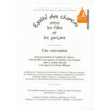 Égalité des chances entre les filles et les garçons. Convention du 25 février 2000.