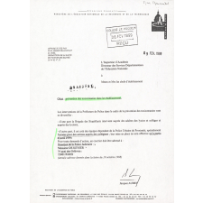 Prévention des toxicomanies dans les établissements.