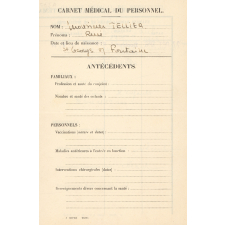 Cabinet médical du personnel. Fiches individuelles.
