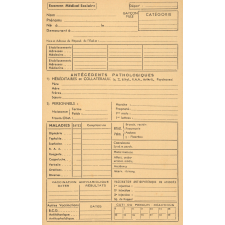 Examen médical scolaire. 3 fiches vierges. 