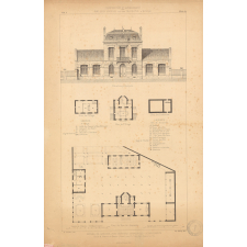Écoles de garçons, avec services communaux - départements. École & Mairie de Brécy (Cher), par Tarlier, Architecte.