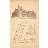 Écoles de filles et de garçons - étrangers. / Écoles centrales et administration du School Board à Sheffield (Angleterre), par MM. Flockton & Robson, Arch[itec]tes.