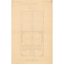 Groupe scolaire avec Mairie. Département d'Eure-et-Loir. Commune de Bazoches-les-Hautes. 