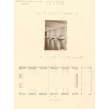Dortoir. Salle d'étude. Ecole Normale d'Instituteurs de Quimper. 