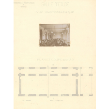 Dortoir. Salle d'étude. Ecole Normale d'Instituteurs de Quimper. 