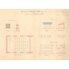 Commune de Fontenay-sur-Conie. Eure-et-Loir. Construction d'une Ecole de Garçons avec Mairie.