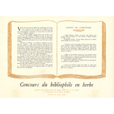 Concours du bibliophile en herbe.