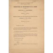 Inspection médicale des écoles primaires et des écoles maternelles publiques de la Ville de Paris. Réorganisation du service.