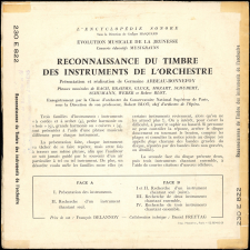 Reconnaissance du timbre des instruments de l'orchestre. .