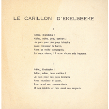 Les marins de Groix : étude, musique, chant. Le Carillon d'Ekelsbeke : étude, musique, chant