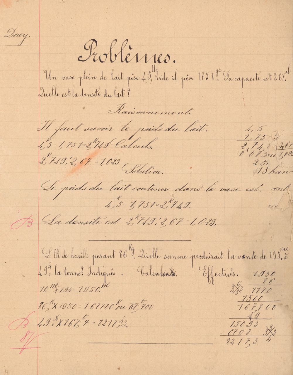 Cahier journalier