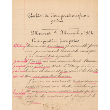 Cahier de compositions françaises