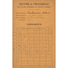 Oeuvre du Trousseau des écoles publiques du canton d'Elbeuf : versements