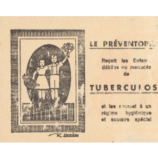 Carnet de timbres antituberculeux : joie de vivre